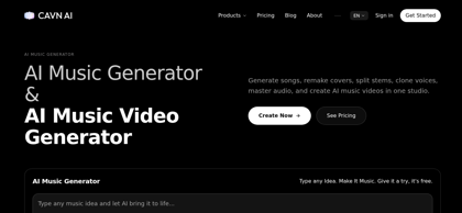 CAVN AI | AI Music Generator